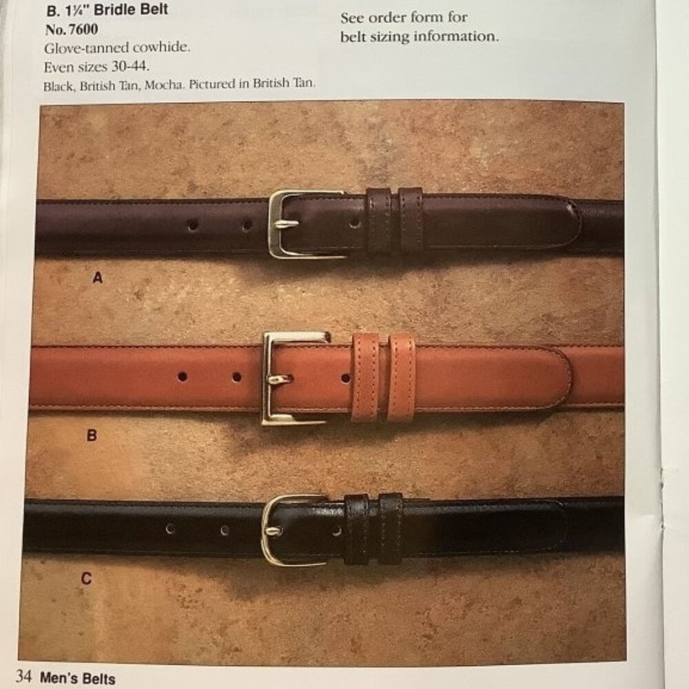 New, Vintage Coach Tan Leather Bridle Belt - Picture 5 of 16